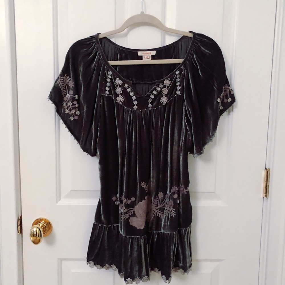 Aspen velvet blouse